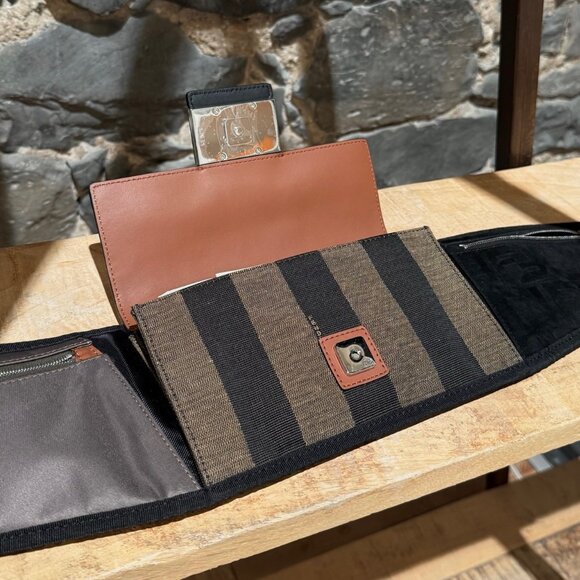 Fendi SS20 Forever Mixed Canvas Crossbody FF Baguette Belt Bag - Picture 8 of 16